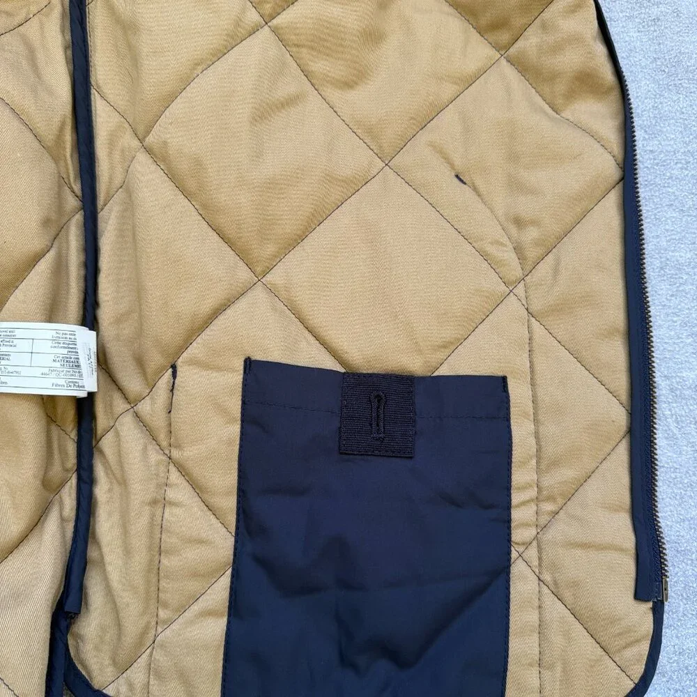J.Crew Men's Walker Vest Quilted Navy/Camel Size L